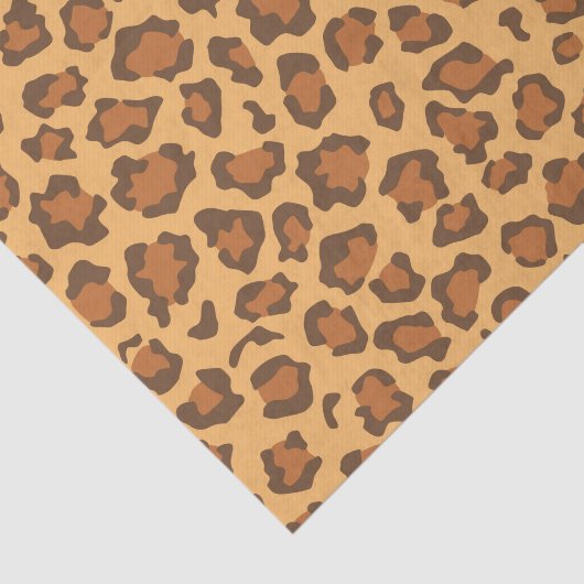 Warm Golden Brown Classic Leopard Print Decoupage 薄葉紙 (詳細)