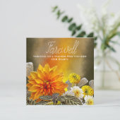 Warm Golden Floral Teacher Farewell Appreciation サンキューカード (スタンド正面)