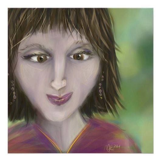 Warm Grace Personality Portrait Feminine Art フォトプリント (正面)