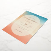Warm Gradient Wedding Invitation 箔招待状 (回転した状態)