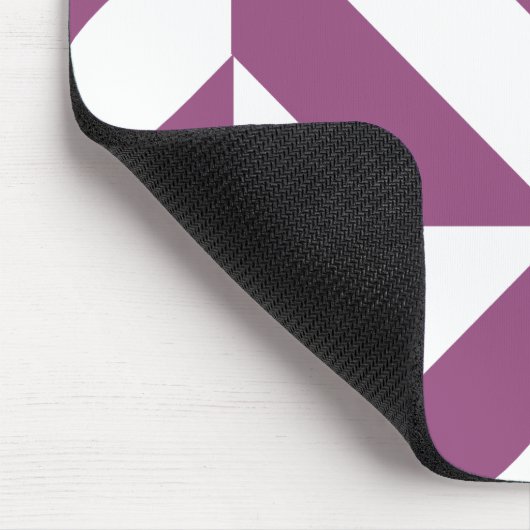 Warm Grape Geometric Deco Cube Pattern マウスパッド (コーナー)