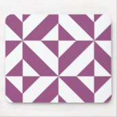 Warm Grape Geometric Deco Cube Pattern マウスパッド (正面)