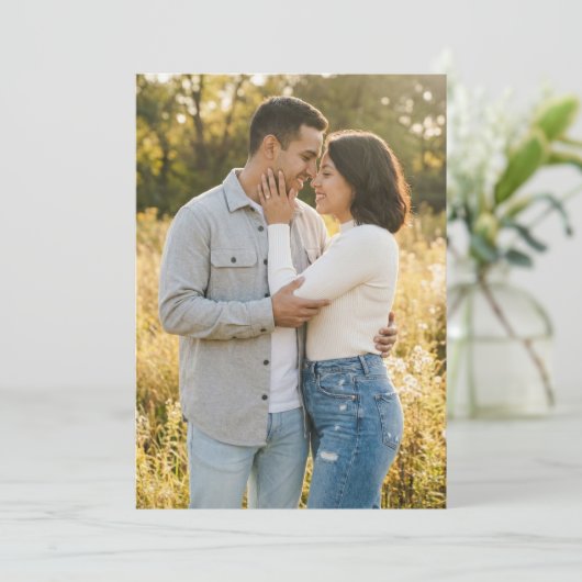 Warm Gray Casual Photo 招待状 (スタンド正面)