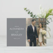 Warm Gray Contemporary Photo サンキューカード (スタンド正面)