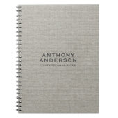 Warm Gray Fabric Texture  ノートブック (正面)