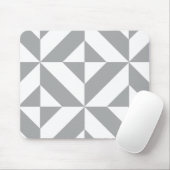 Warm Gray Geometric Deco Cube Pattern マウスパッド (マウス)