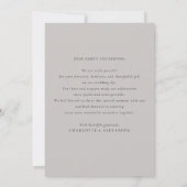 Warm Gray Modern Bold Typography Wedding Thank You サンキューカード (裏面)