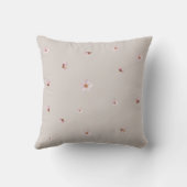 Warm Greige Japanese Cherry Blossom Floral Pattern クッション (裏面)