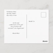 Warm Hand-Painted Reindeer Ornament Christmas  ポストカード (裏面)