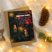 Warm Hand-Painted Reindeer Ornament Christmas  招待状