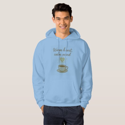 Warm Heart Calm Mind Cozy Hoodie パーカ (正面フル)