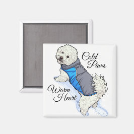 Warm Heart Snow Bichon  マグネット
