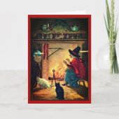 Warm Hearth Cardによるヴィンテージなハロウィンの魔女 カード (正面)