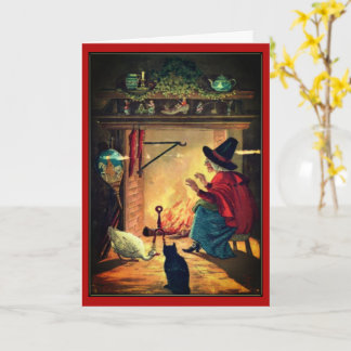 Warm Hearth Cardによるヴィンテージなハロウィンの魔女 カード