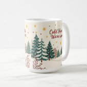 Warm hearts holiday merry christmas コーヒーマグカップ (正面右)