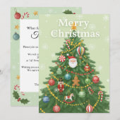 Warm Holiday Party Invitation 招待状 (正面/裏面)