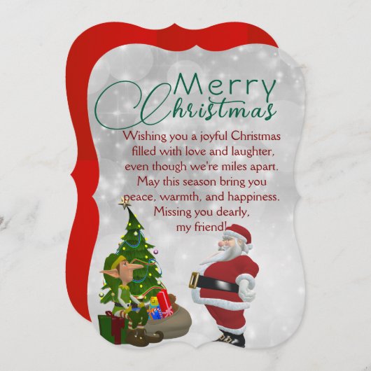 Warm Holiday Wishes from Afar サンキューカード (正面/裏面)