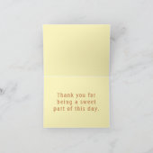 Warm Honey Thanks With Rustic Charm サンキューカード (内部)