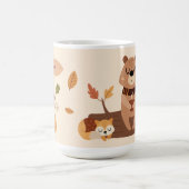 Warm Hugs – 森の動物たちと過ごす温かな秋 コーヒーマグカップ (中央)