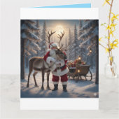 Warm Hugs in a Winter Wonderland カード (黄色い花)