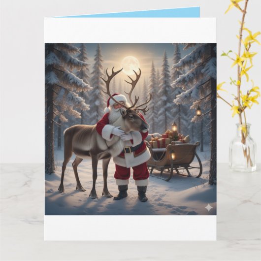 Warm Hugs in a Winter Wonderland カード (黄色い花)