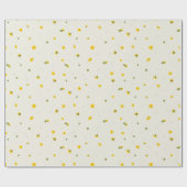 Warm Ivory Japanese Dandelion Floral Pattern ラッピングペーパー (フラット)