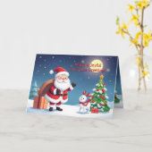 Warm & Joyful Christmas Greetings カード (黄色い花)