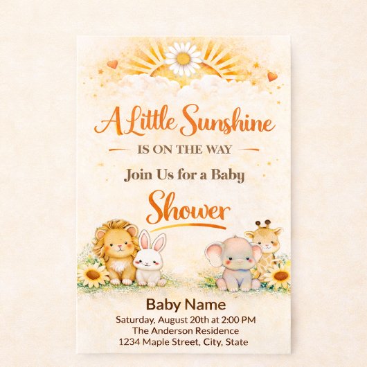 Warm Jungle Explorer Sun Aesthetic チラシ