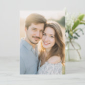 Warm Light Blue Romantic Photo 招待状 (スタンド正面)