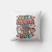 Warm Loves Her「レトロ母の日Teeかわいいヴィンテージ クッション (正面)