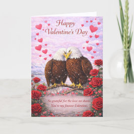 Warm & Loving Bald Eagles Valentine’s Day Greeting シーズンカード