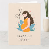Warm Maternity Care Illustration Identity Design カード (正面)