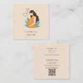 Warm Maternity Care Illustration Identity Design スクエア名刺 (正面/裏面)