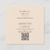 Warm Maternity Care Illustration Identity Design スクエア名刺 (裏面)