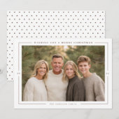 Warm Minimal Christmas Photo シーズンカード (正面/裏面)