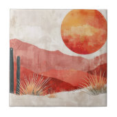Warm Minimalist - Abstract Boho Desert Landscape タイル (正面)
