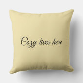 Warm Minimalist Botanical Throw Pillow - 90s Retro クッション (裏面)