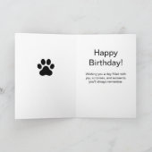Warm Moments Boy and Dog Birthday Card カード (内部)