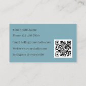 Warm Mosaic Stained Glass Business Card 名刺 (裏面)