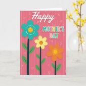 Warm Mothers Day Flower Card カード (黄色い花)