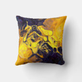 Warm Mountain deep blue orange yellow クッション (裏面)