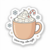 Warm Mug Calm Night Sticker | Cozy Winter Sticker  シール (正面)