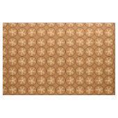 Warm Mustard Floral Tile - Combed Cotton Fabric ファブリック (ファットクウォーター)