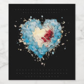 Warm my heart, personnalisé ワインラベル (シングルラベル)