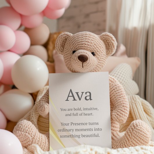 Warm Name Story Flat Card