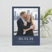 Warm Navy Romantic Photo セーブザデート (スタンド正面)