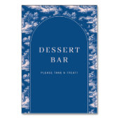 Warm Navy Tapestry Dessert Bar Sign テーブルナンバー (裏面)