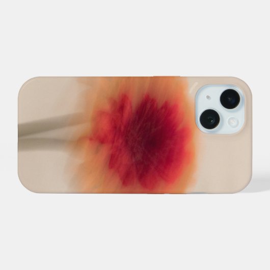 Warm Neutral Abstract Floral Phone Case iPhone 15ケース (裏面横)