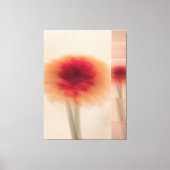 Warm Neutral Abstract Floral Wall Decor キャンバスプリント (正面)