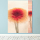 Warm Neutral Abstract Floral Wall Decor キャンバスプリント (インサイチュ (ウッドフロア))